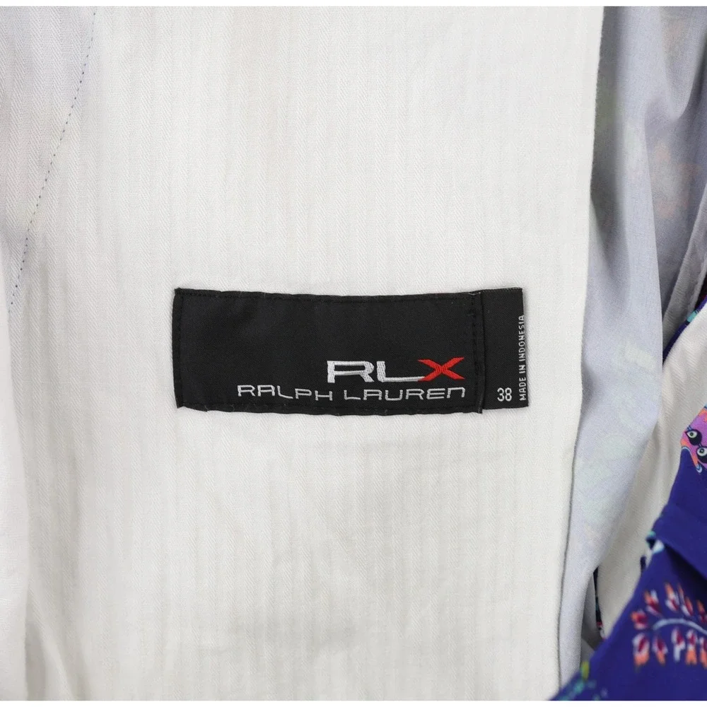 RLX Ralph Lauren Golf Shorts Mens 38 Blue Floral Paisley Performance Stretch